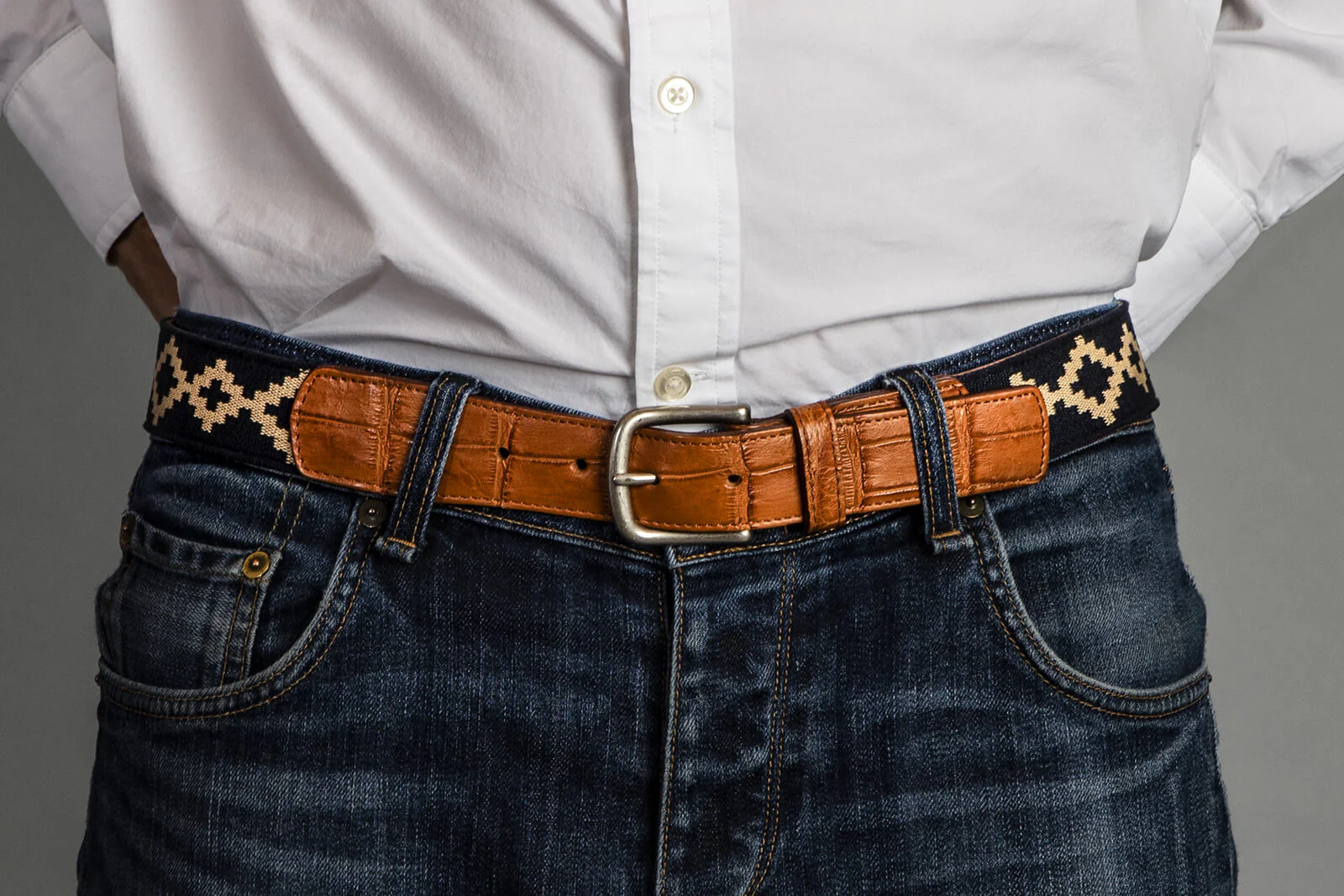 Corbina Alligator Woven Belt - Image 5