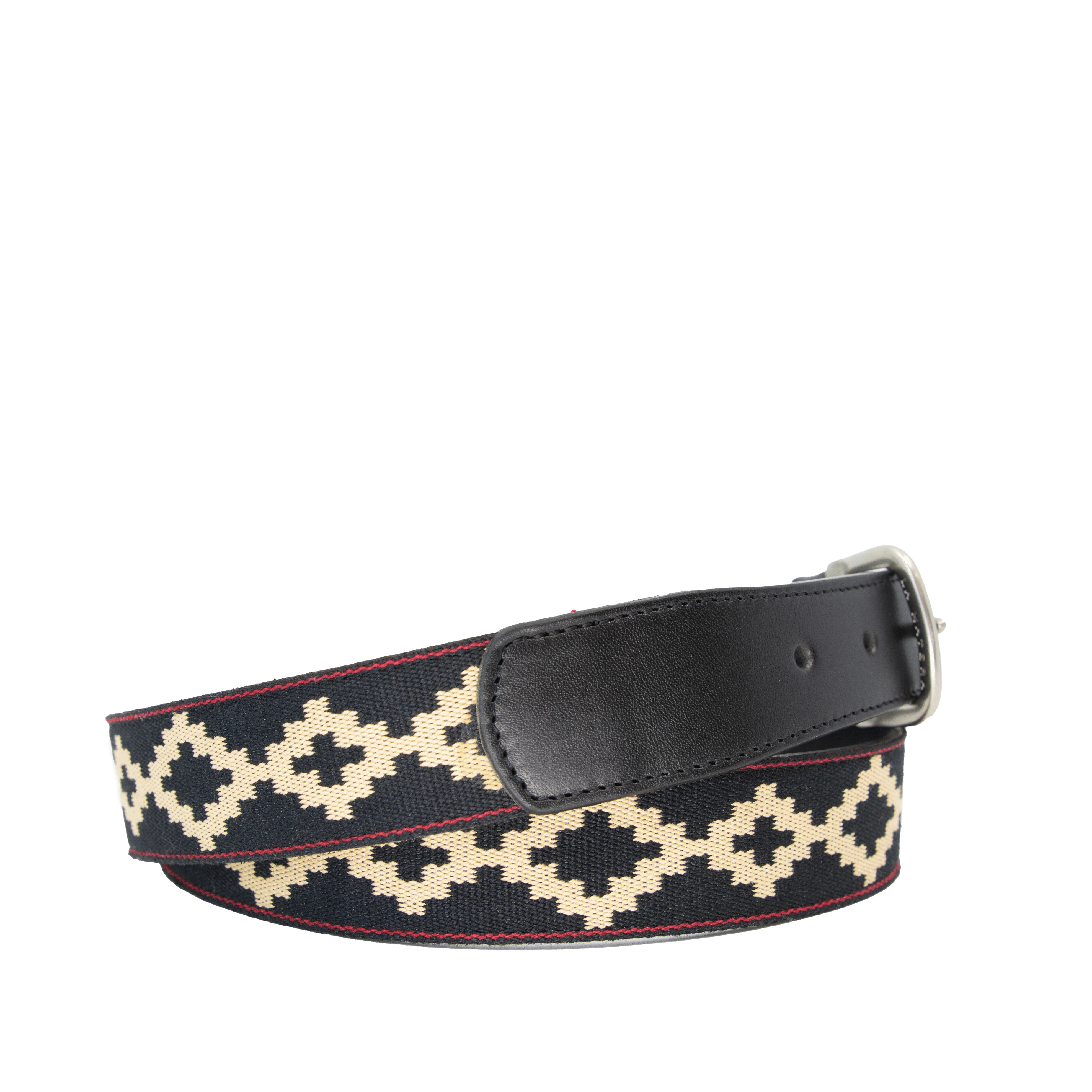 Limited Edition: Corbina Black Woven Belt - Black Leather - Image 4