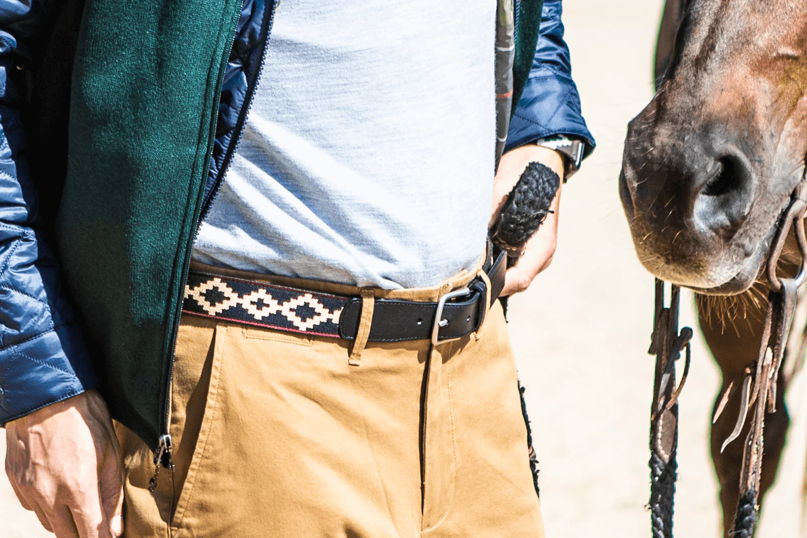 Limited Edition: Corbina Black Woven Belt - Black Leather - Image 6
